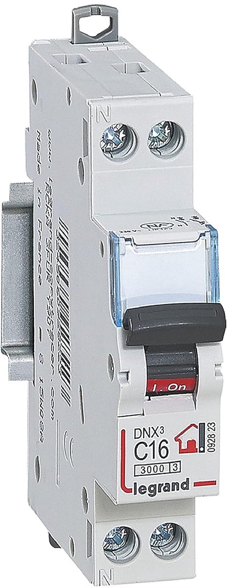 Unipolaire/neutrale automaat 16 A 230 V voor schakelborden
