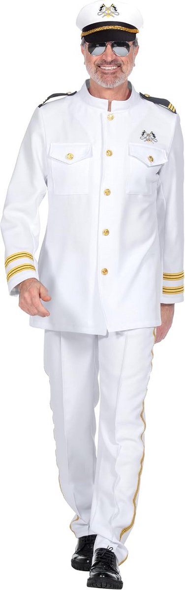 Militair Officier Kostuum Heren - Marine Kapitein Verkleedpak voor Feest en Carnaval