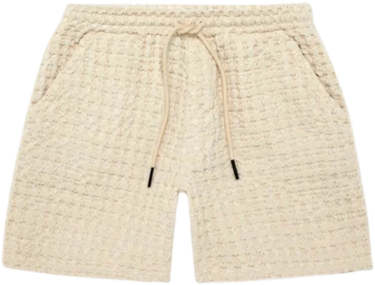 OAS - Broek Ecru Oas 5009 Shorts Ecru Porto Waffle Shorts