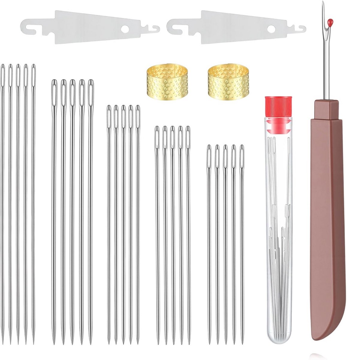 Grote Set Naaibenodigdheden met Diverse Naalden en Handige Tools