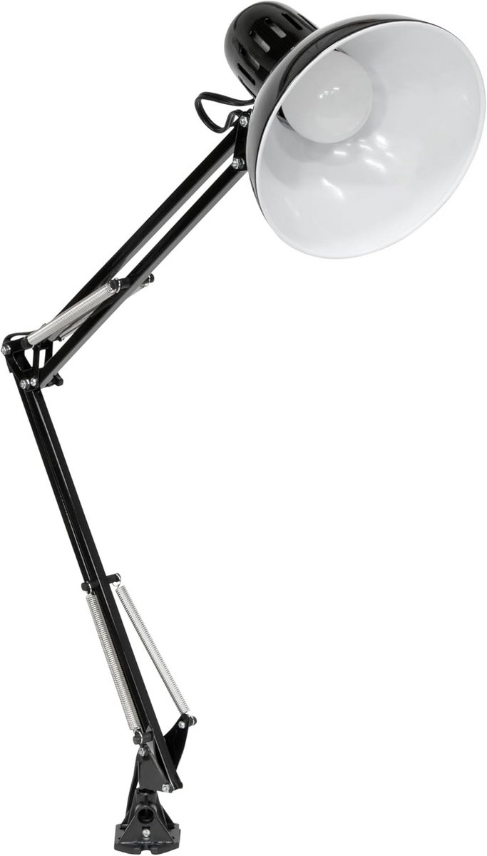Verstelbare Wandlamp met Zwenkarm en Spiraallamp