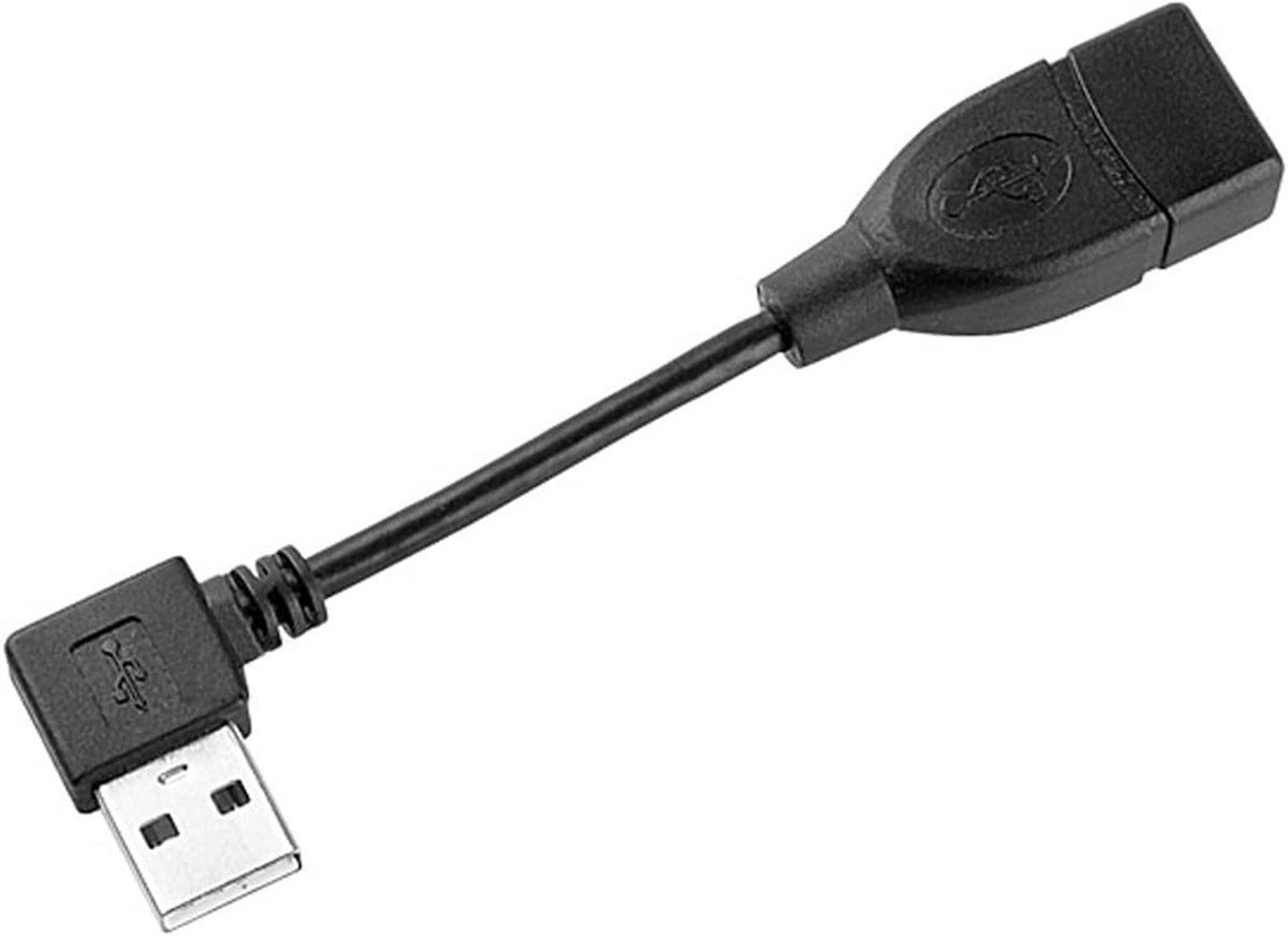 USB 2.0 Verlengadapter Hoekstekker 90 Graden Kort 10 cm