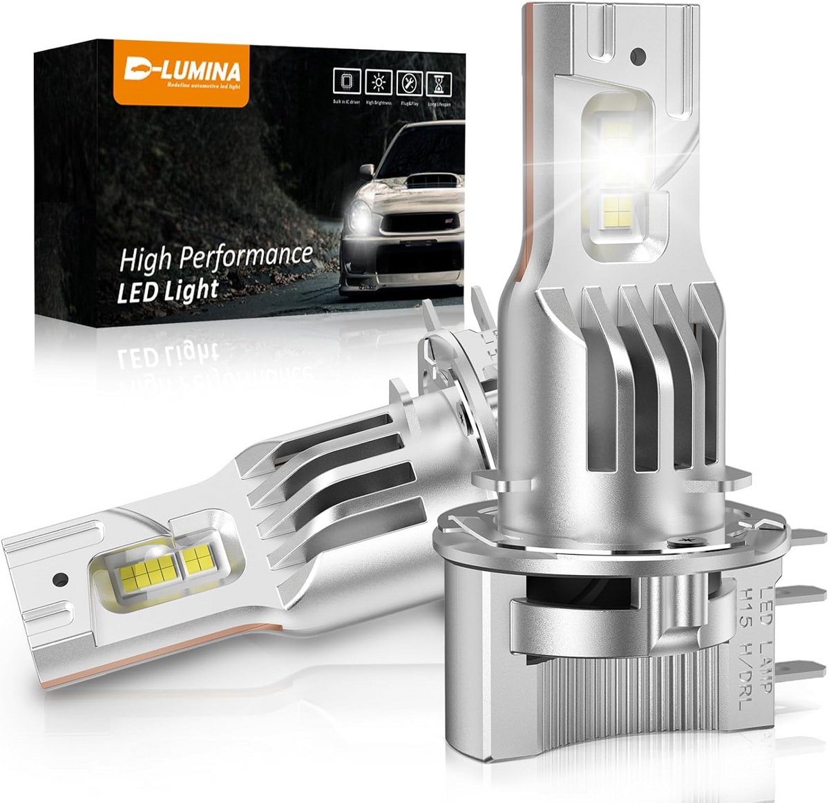 Krachtige H15 LED Lamp voor Grootlicht en Dagrijverlichting (Storingsvrij)