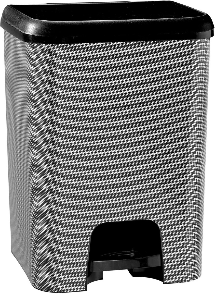 Pedalalemmer 30 Liter Zwart Geometrisch Design Eenvoudig Te Gebruiken