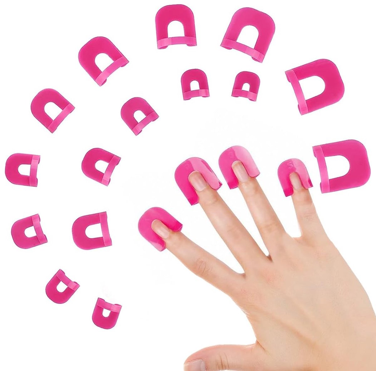 Nagellak Sjabloon Set - 26 Stuks Herbruikbare Nagelsjablonen - Inclusief 10 Maten