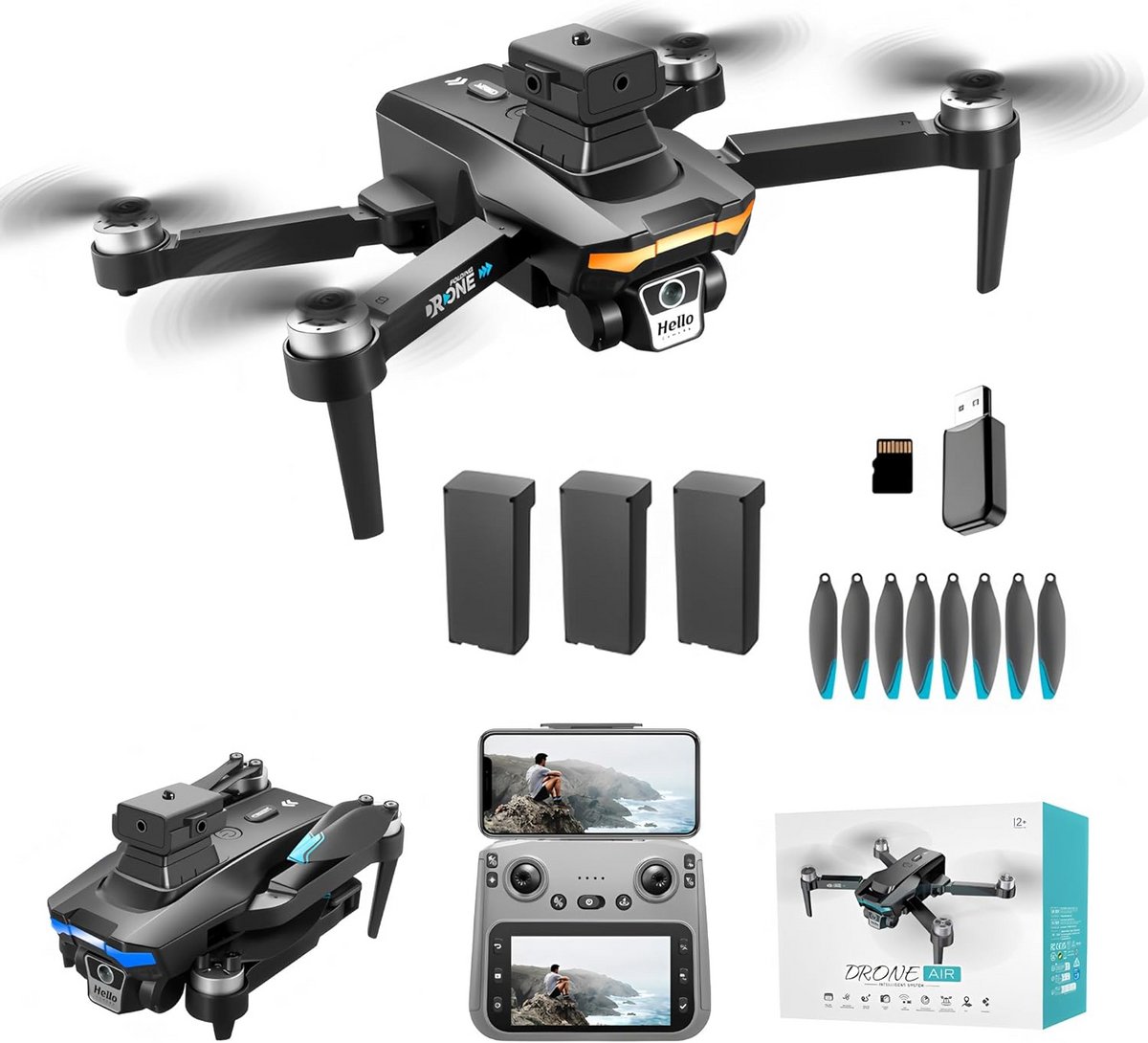 GPS Drone met Dubbele 4K Camera, Obstakelvermijding en Lange Vluchttijd