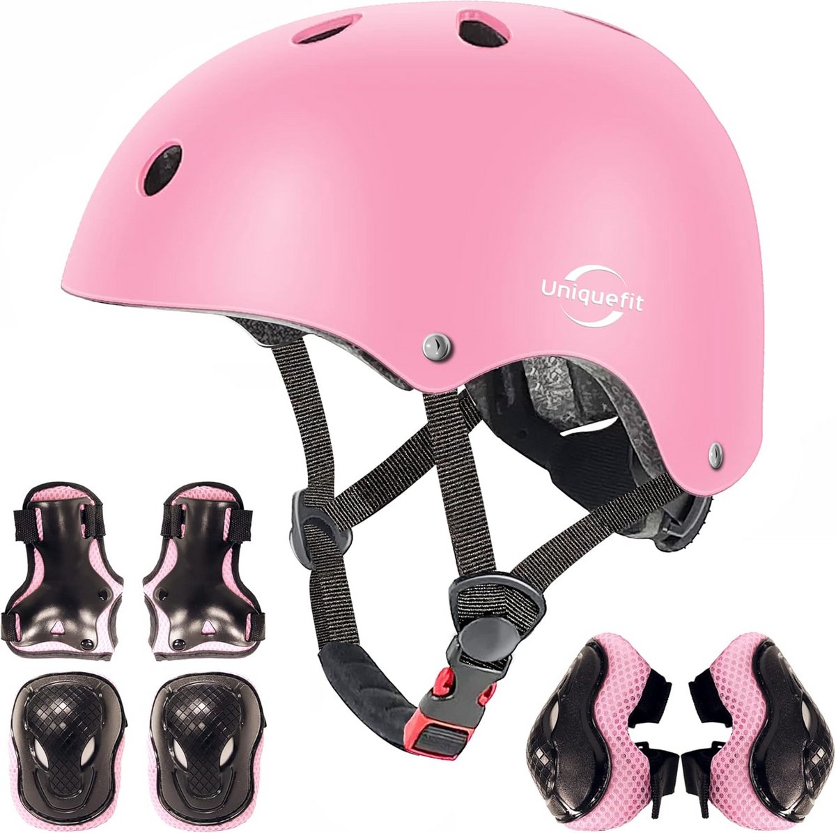 Beschermende Set voor Kinderen: Helm, Knie-, Elleboog- en Polsbeschermers voor Fietsen en Skateboarden