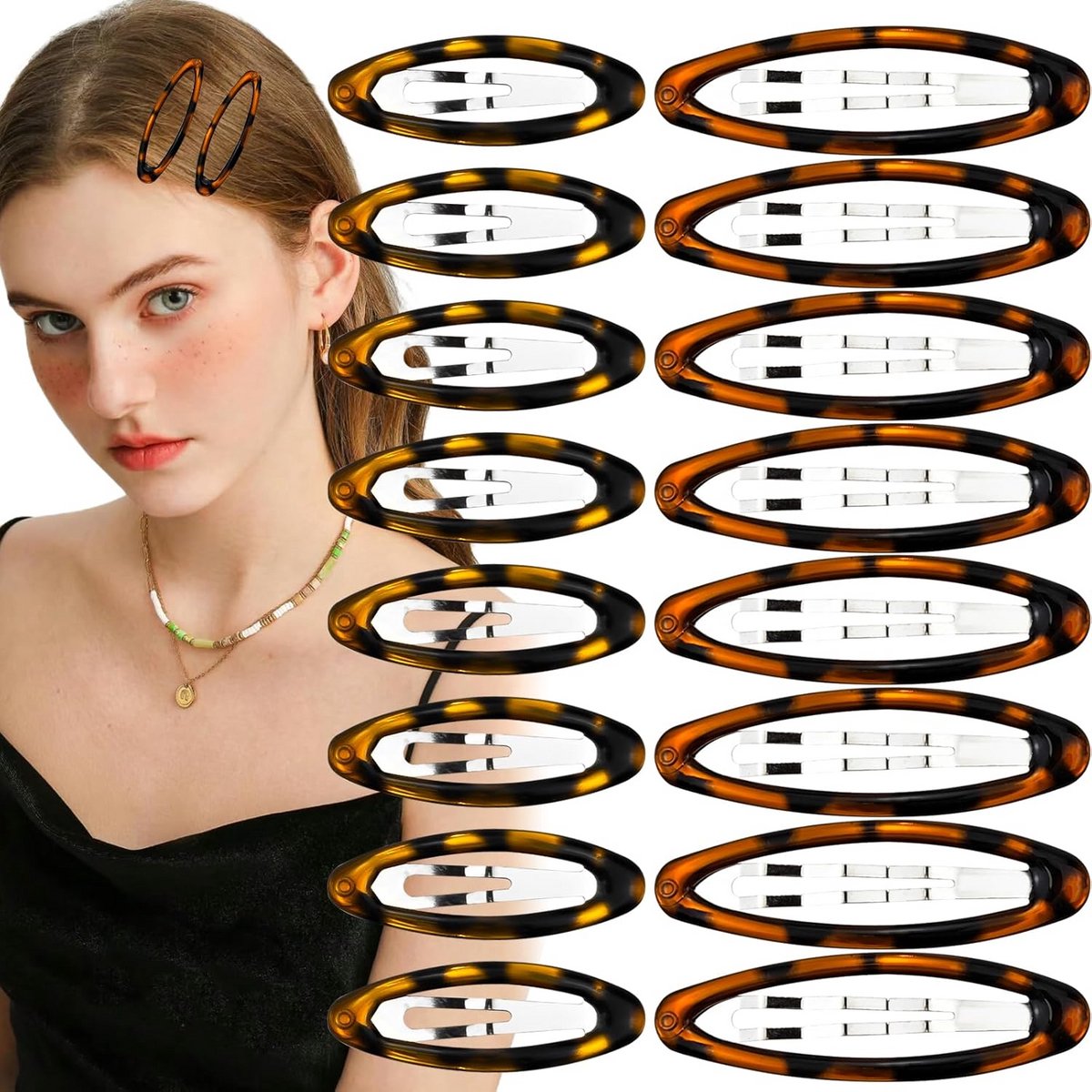 30 Ovale Haarspeldjes Vintage Schildpad Patroon Metalen Bruiloft Accessoires