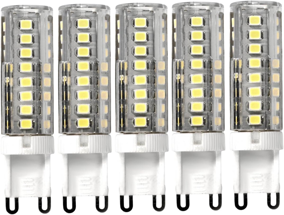 5-Pack LED Lampen G9 4,8W (30W Halogeen Vervanging) - Koud Wit Licht 6000K - 720 Lumen