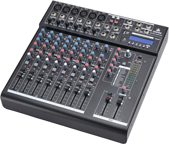 Devine MixDesk 1002FX-MP 10-kanaals mixer met FX en mediaspeler