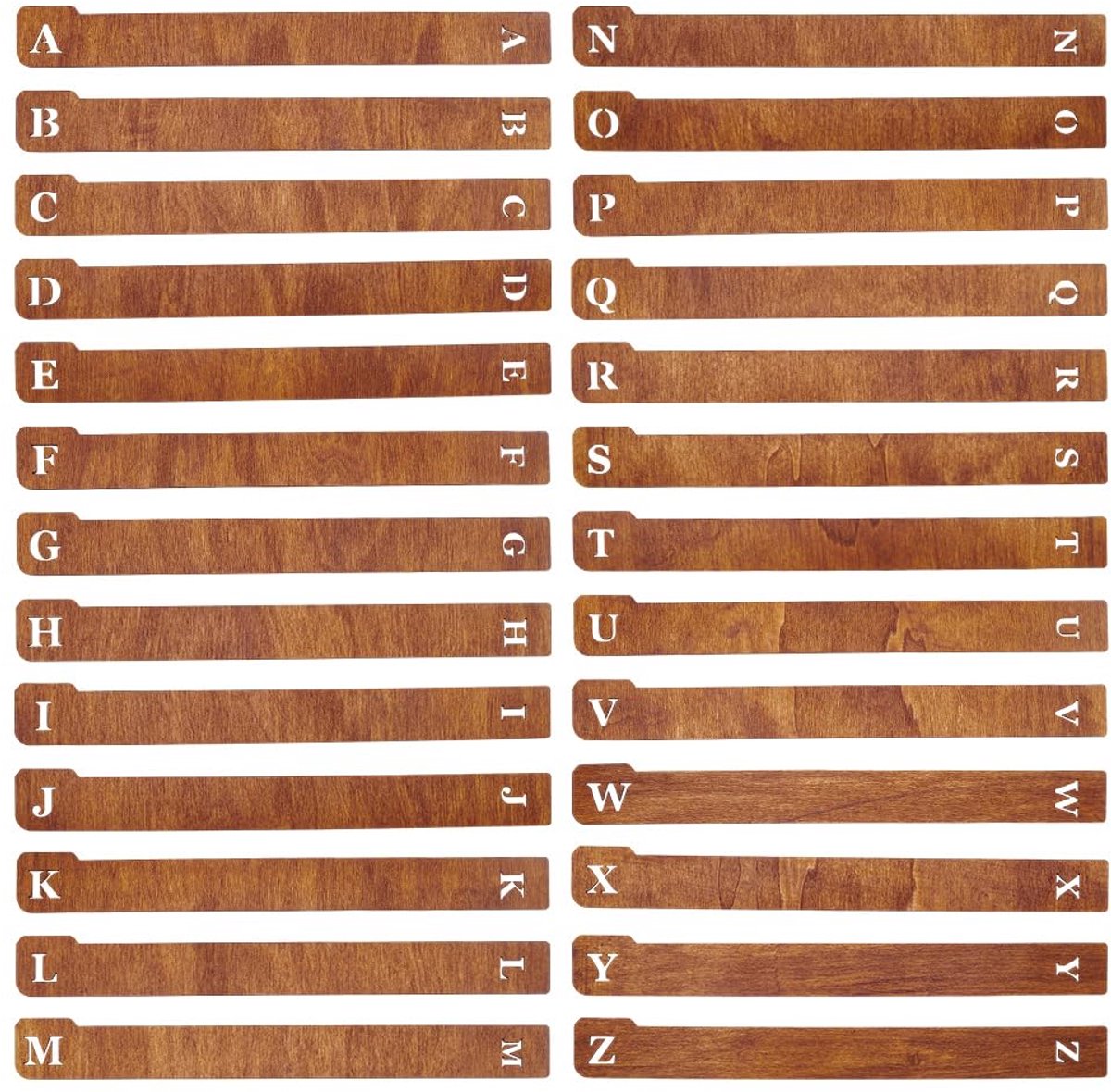 Vinyl Record Splits - 26 Delige A-Z Scheiding - Houten Organizers