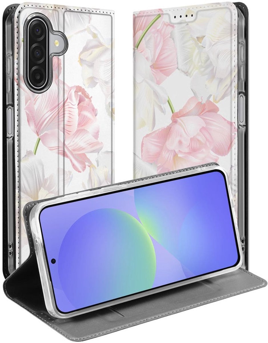 Standcase Hoesje voor Samsung Galaxy A17 Book Wallet Case Lovely Flowers