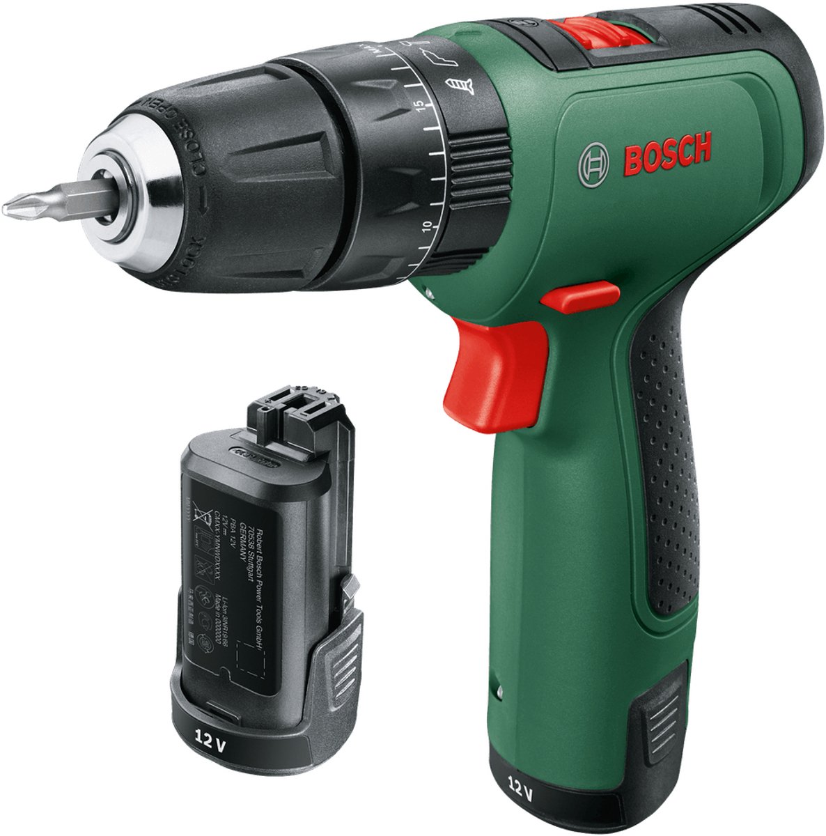 Bosch Gereedschap - 12V ACCU-boormachine met hamer en toebehoren, 2 x 1,5 Ah Li-Ion accu's, lader 06039D3105 – foto 2