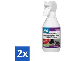 2 x HG Schoendeo 250 ml - Schoen Deo - Schoenen Neutraliseren - Schoenen Geur - Schoenen Fris - Transpiratiegeur