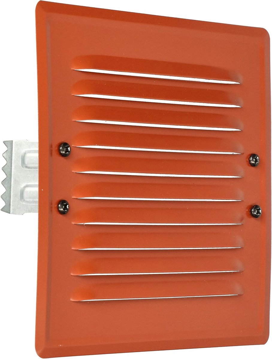 Ventilatierooster Metaal 165 x 165 mm met Insectenhor Baksteenrood