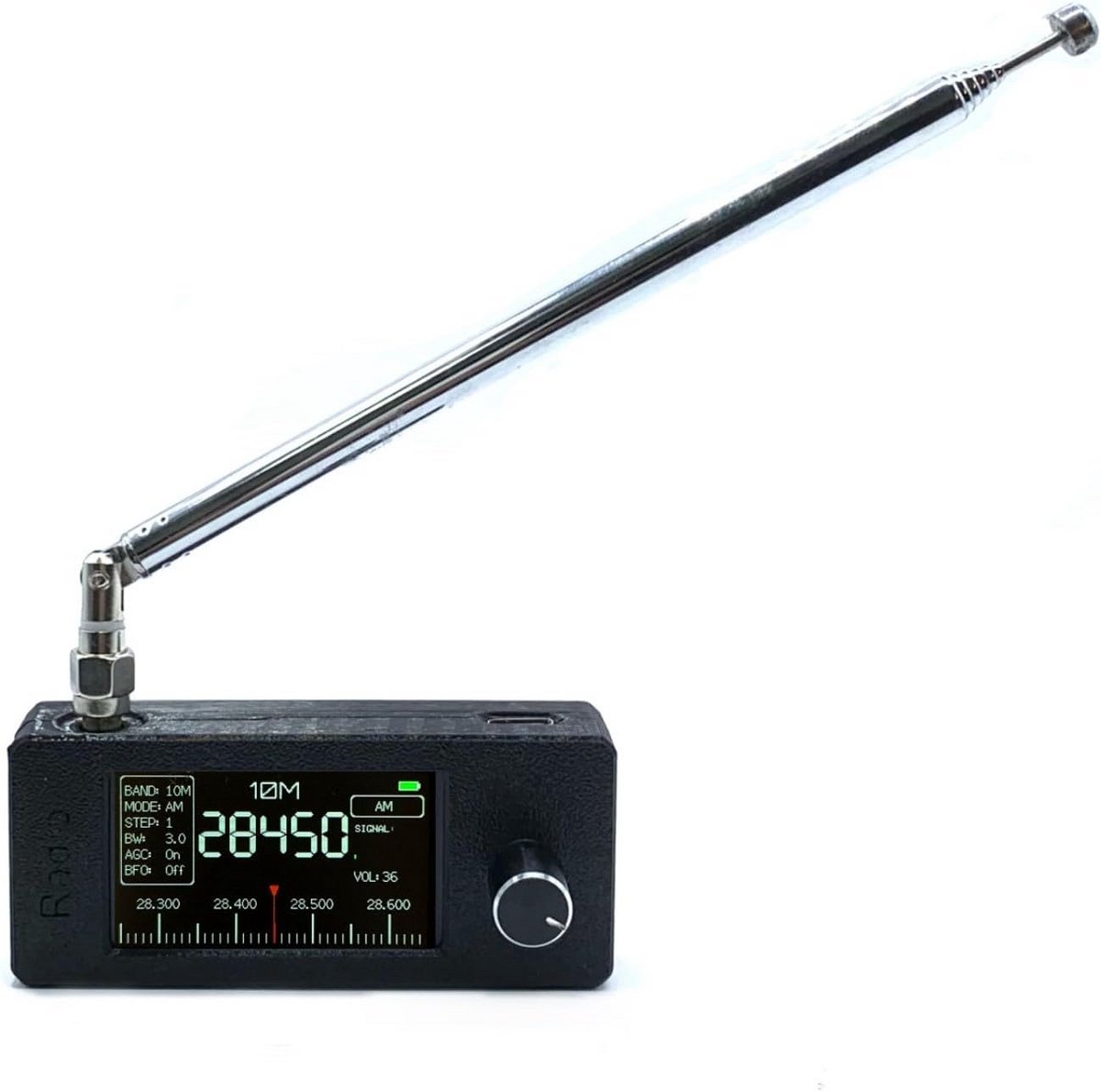Draagbare FM/AM/LSB Radio Ontvanger met Kleurenscherm en Oplaadbare Batterij