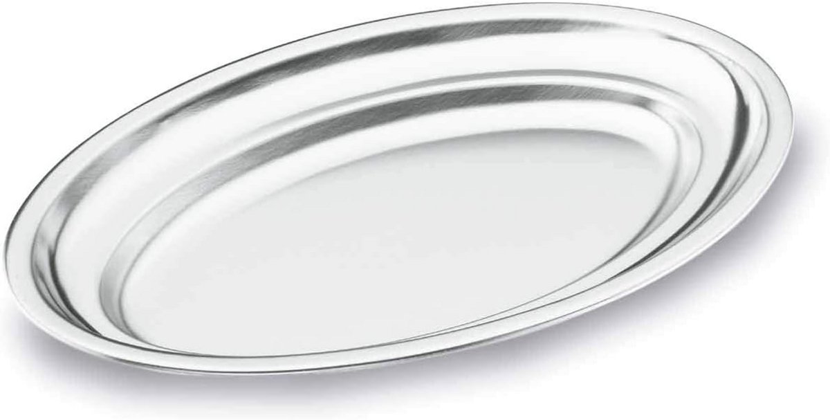 Ovale Buffet Tablet Serveerschaal RVS 45 cm Professioneel