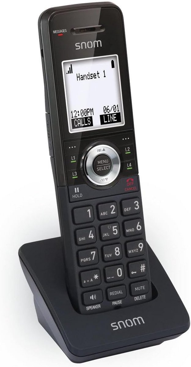 Professionele draadloze DECT telefoon voor kantoor met verlicht toetsenbord en kristalhelder geluid