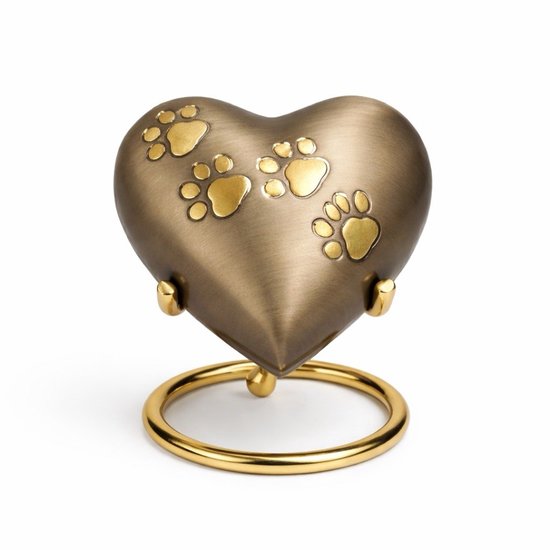 Perszsche urn voor kattenas met beeldje, gepersonaliseerd voor kattenas