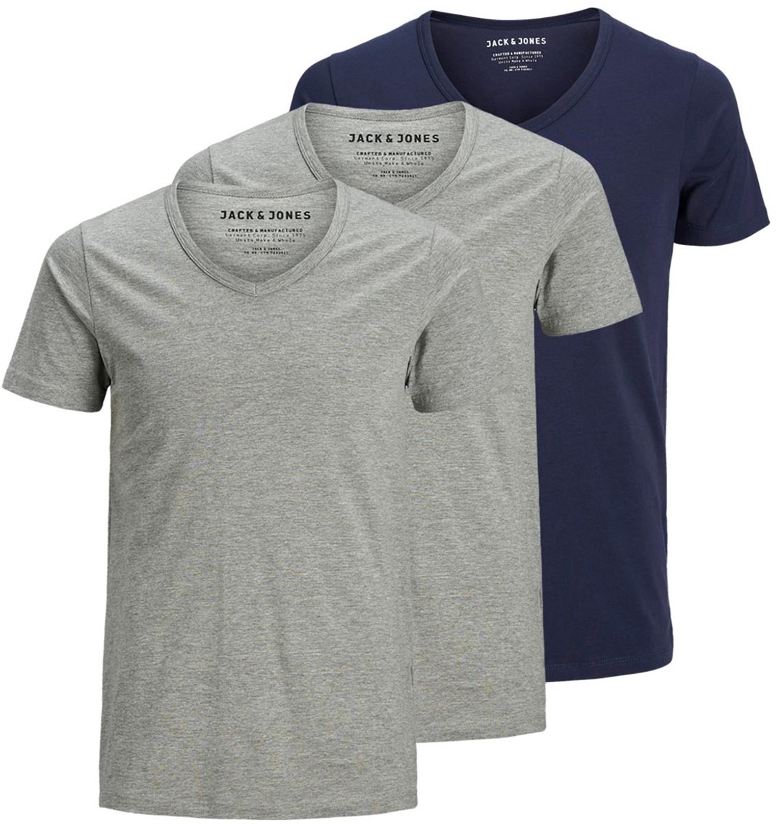 Jack & Jones Heren t-shirt 3 pack Essentials
