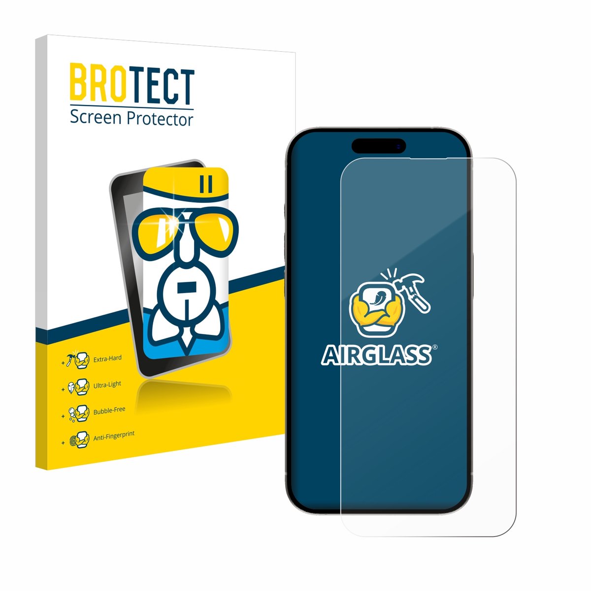 Screenprotector voor Apple iPhone 15 Pro Max Beschermglas transparant