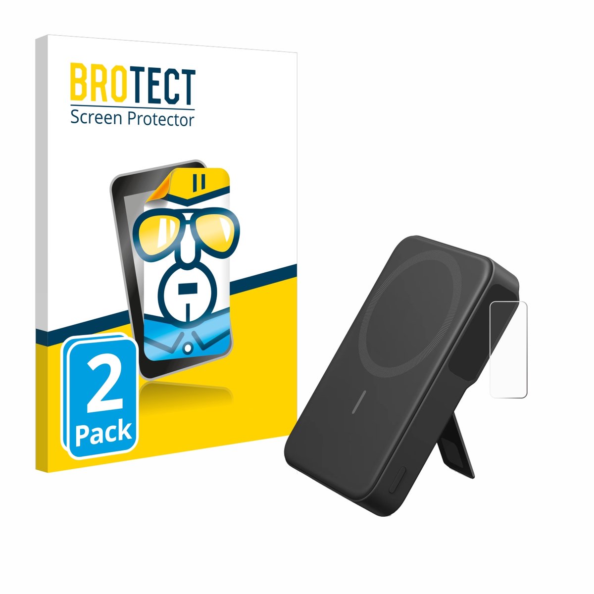 BROTECT - Screenprotector voor Anker MagGo - Folie Beschermfolie transparant 2 Stuks