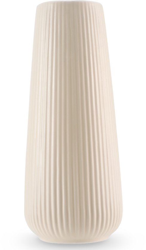 Easyplants | Vaas Dust 20 cm beige | Keramiek | Rechthoek | beige | Japandi stijl | Design Vaas