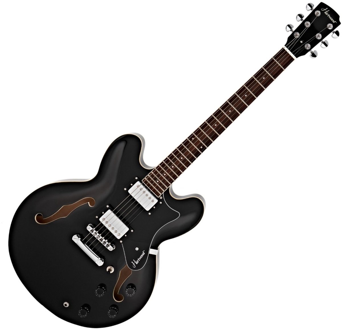 Hartwood Revival Semi-akoestische Gitaar, Jet Black