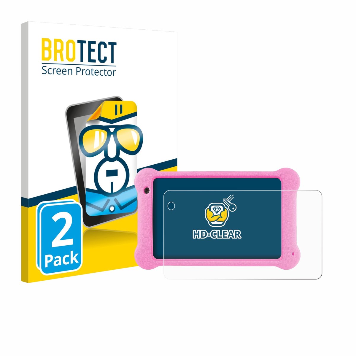 BROTECT - Screenprotector voor Wainyok K7 7" - Folie Beschermfolie transparant 2 Stuks