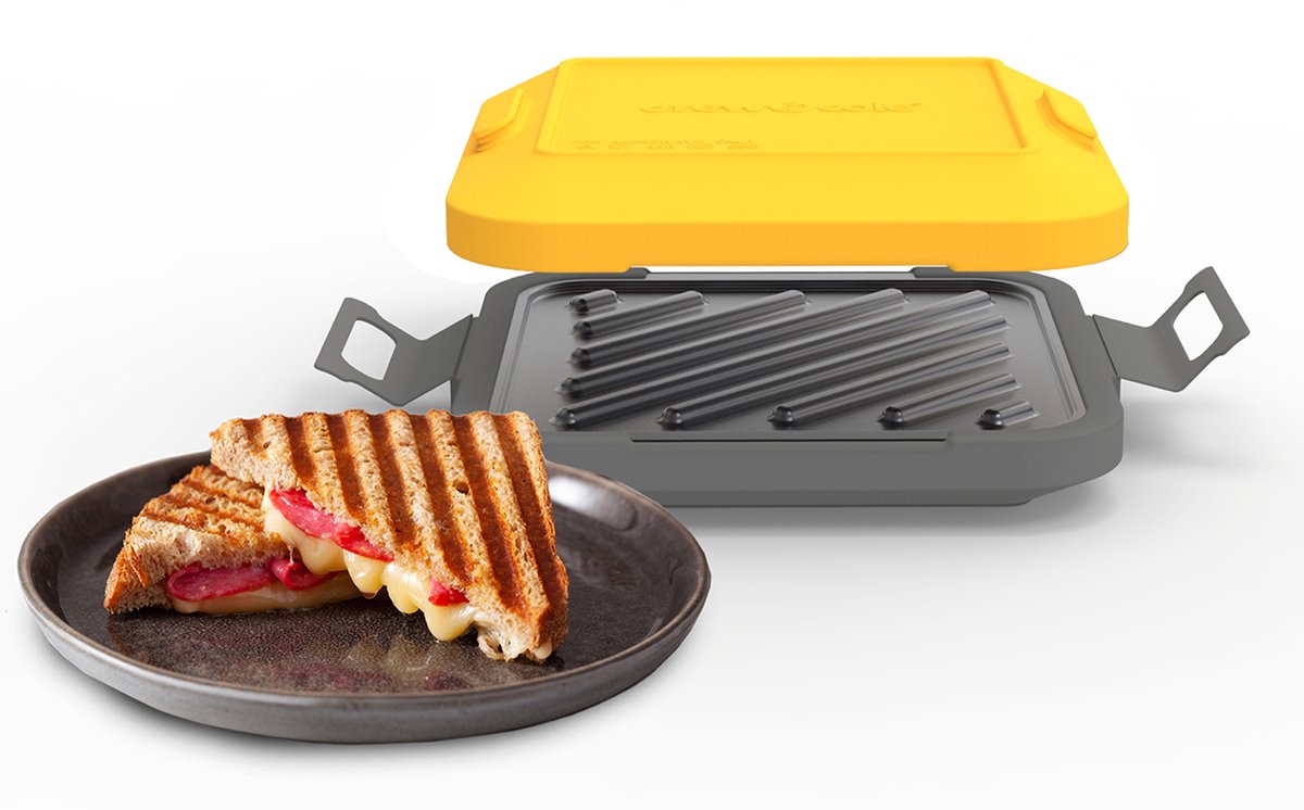 Clever Micro Toastie Tostimaker voor de Magnetron - Tosti in 3 tot 5 Minuten - Antiaanbak Grillplaten - Vaatwasmachinebestendig