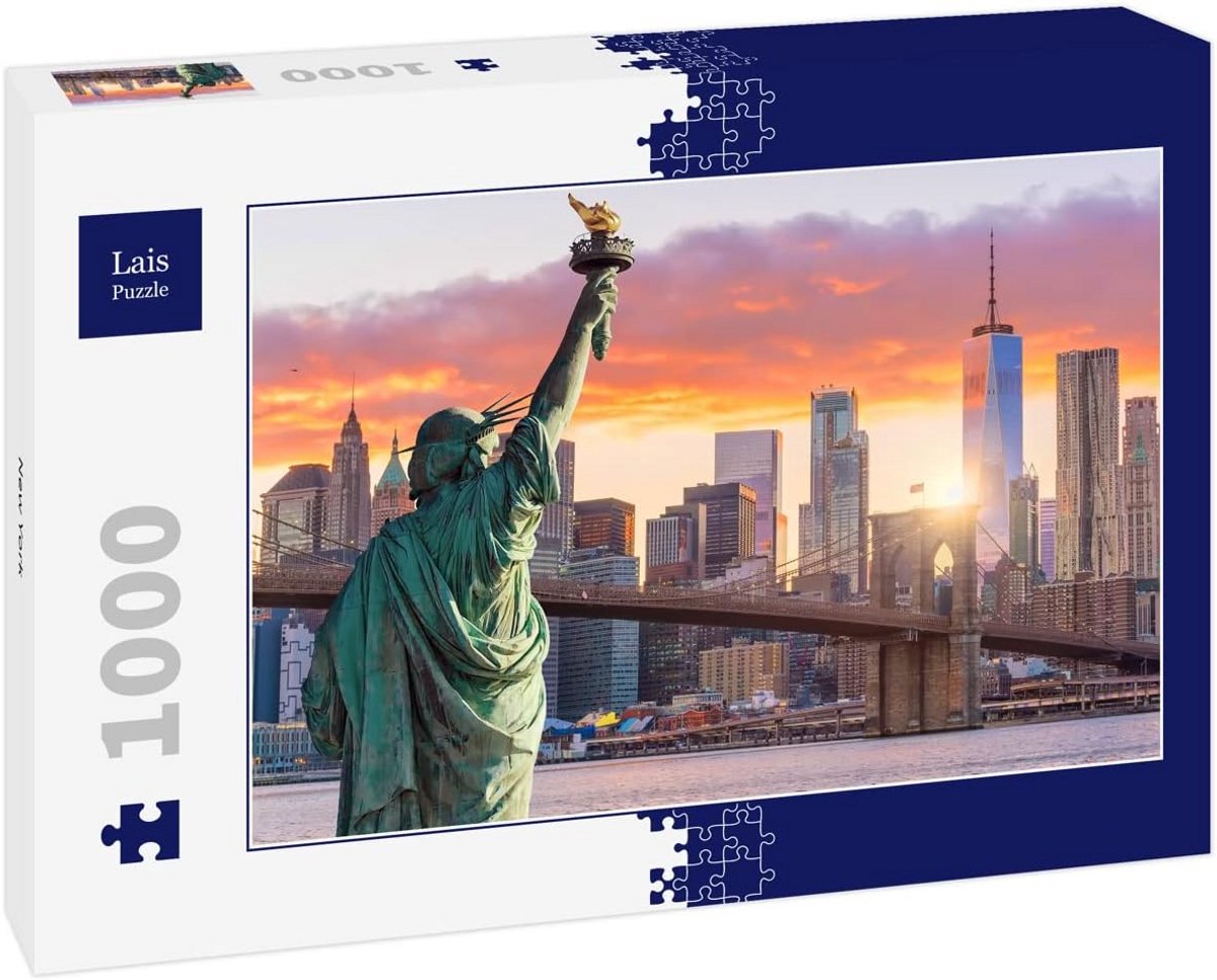 Stadsgezicht Puzzel 1000 stukjes - Indrukwekkende New York Skyline