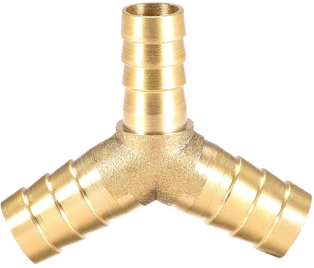 12 x 10 x 12 mm messing verloopstuk weerhaakaansluiting Y 3-weg T-aansluiting adapter