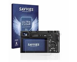 Savvies - Screenprotector voor Sony Alpha 5000 / 6000 / 6400 - Folie Beschermfolie transparant 6 Stuks