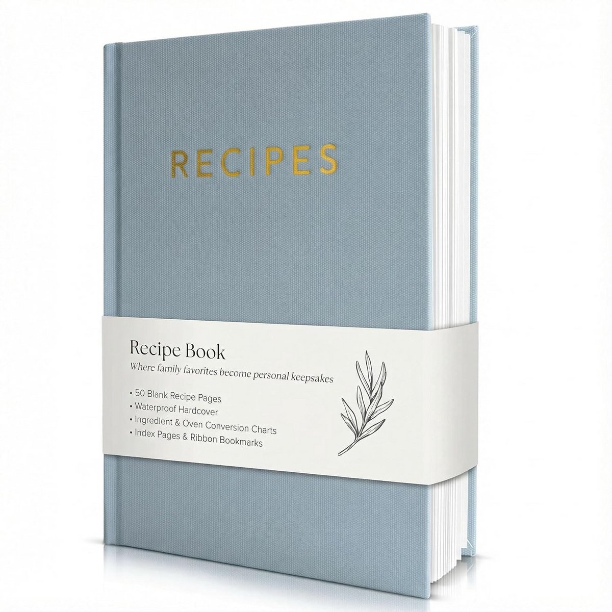 Leeg Receptenboek met Waterdichte Kaft - Mooi Kookboek om Eigen Recepten in te Schrijven