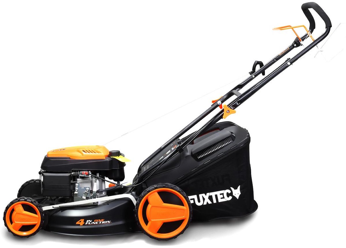 FUXTEC 4in1 Benzine Grasmaaier FX-RM4646 - 3,5 pk/2,6 kW - 46 cm Maaibreedte - 7-traps Hoogteverstelling - 4-Takt - Achterwielaandrijving - 50L Grasvanger - Mulchfunctie & Zij-uitworp – foto 2
