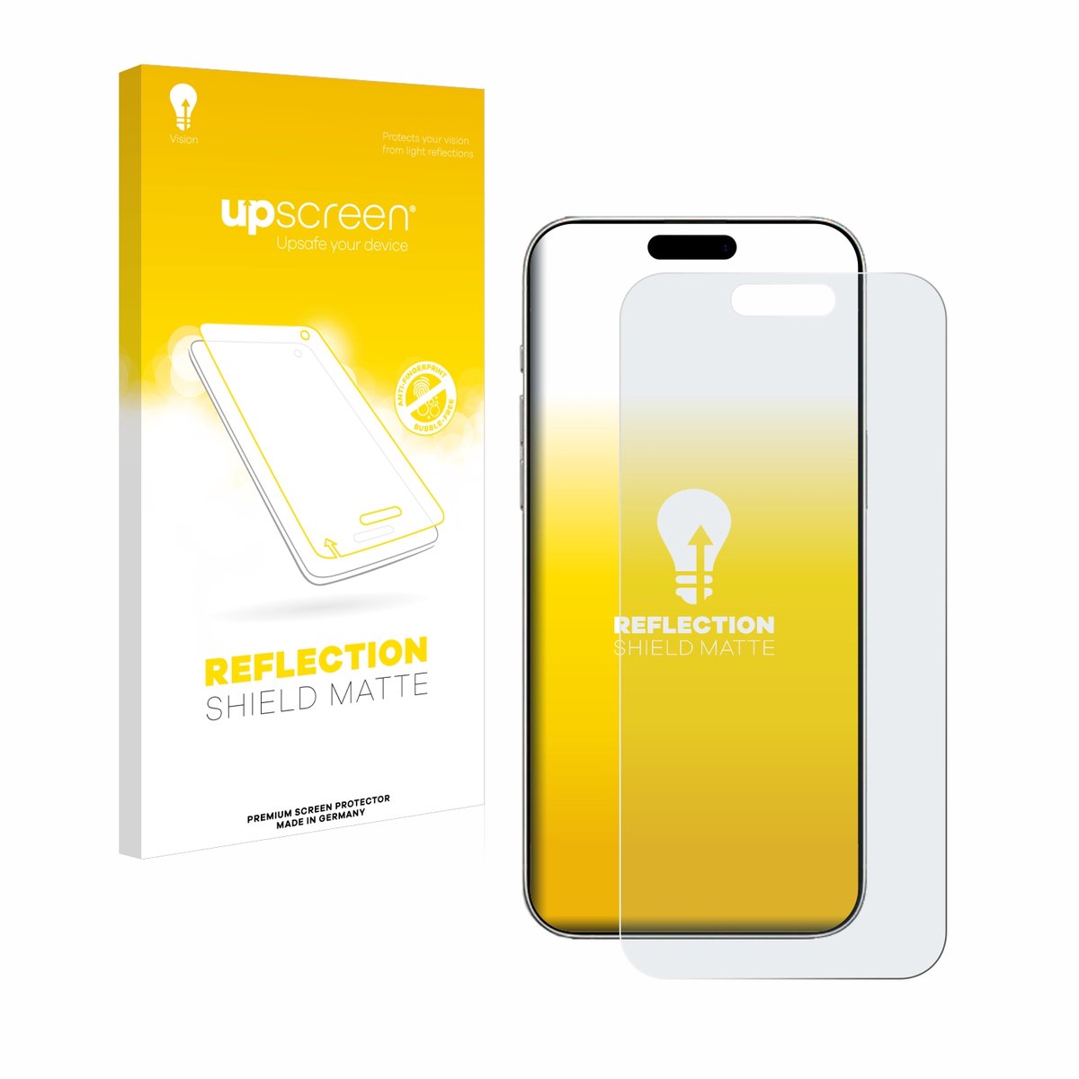 upscreen - Screenprotector voor Apple iPhone 16 - Folie Beschermfolie anti glare matte