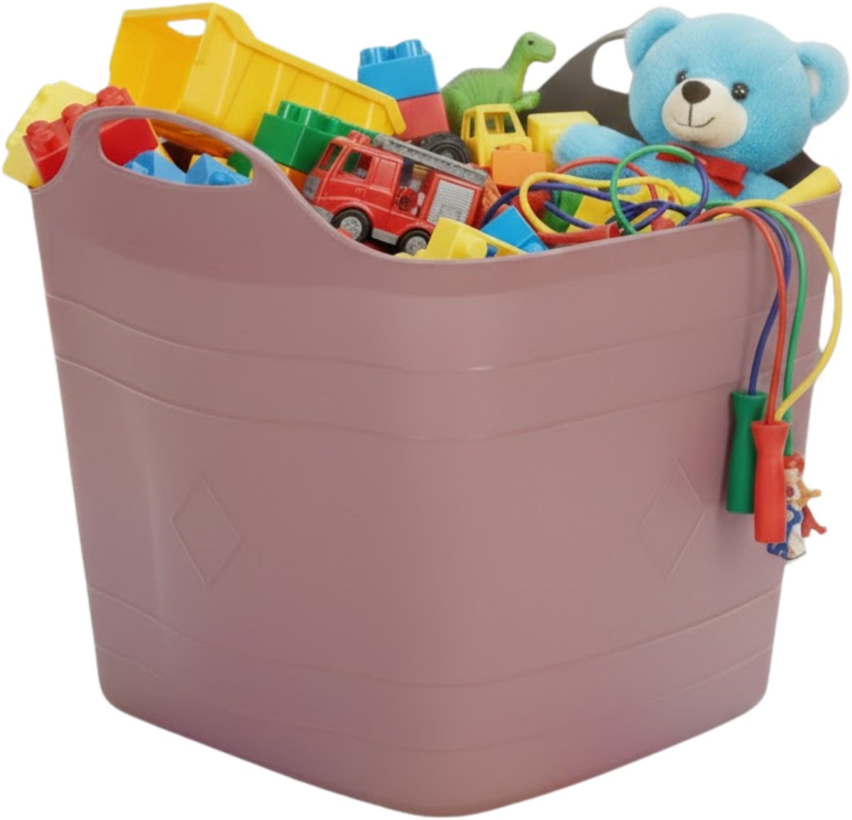 Storage solutions speelgoedmand - roze - 25 l - kunststof - 40 x 35 cm - opbergmand