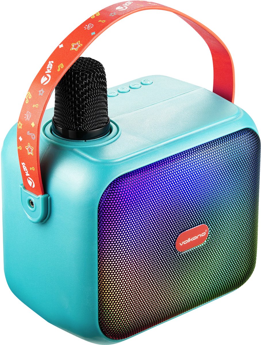 Volkano Kids SongSeeker Karaoke Set Kinderen - Bluetooth Speaker op Accu - Draadloze Microfoon - RGB Verlichting - Stemvervormer