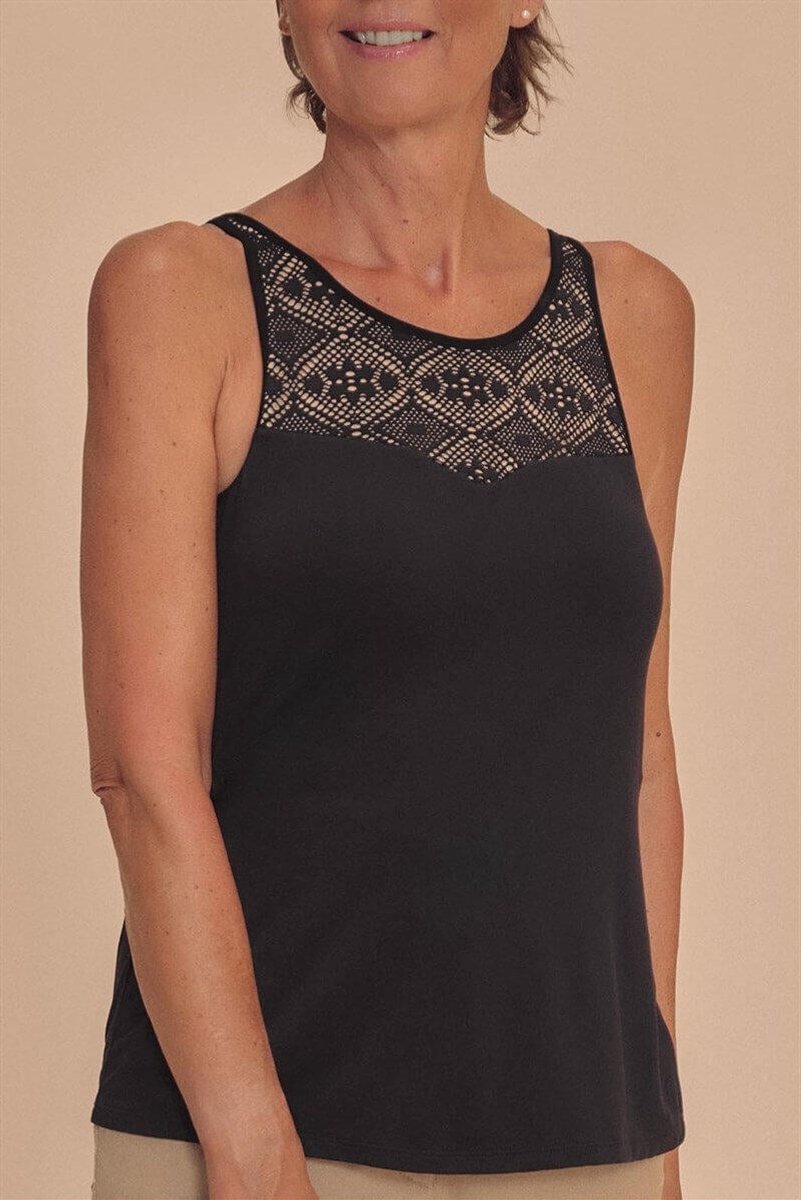 Amoena prothesetop Summer - Zwart - Maat S