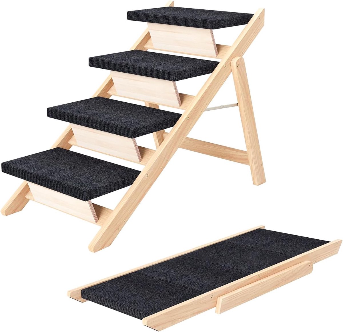 Hondentrap en helling - 3-in-1 Verstelbaar Design - Opvouwbaar voor Kleine en Middelgrote Honden