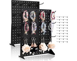 VEVOR 2x Pegboard Display Stand 30 Haken Presentatiestandaard 440x330mm