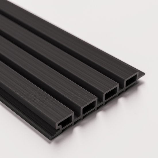 Panneau Extérieur WPC Barnwoodweb Anthracite – 270 × 20 × 2,6 cm - Revêtement Extérieur Peu Exigeant & Résistant aux Intempéries