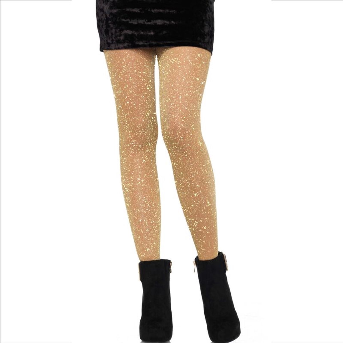Leg Avenue Lurex sheer pantyhose ["Goud"]