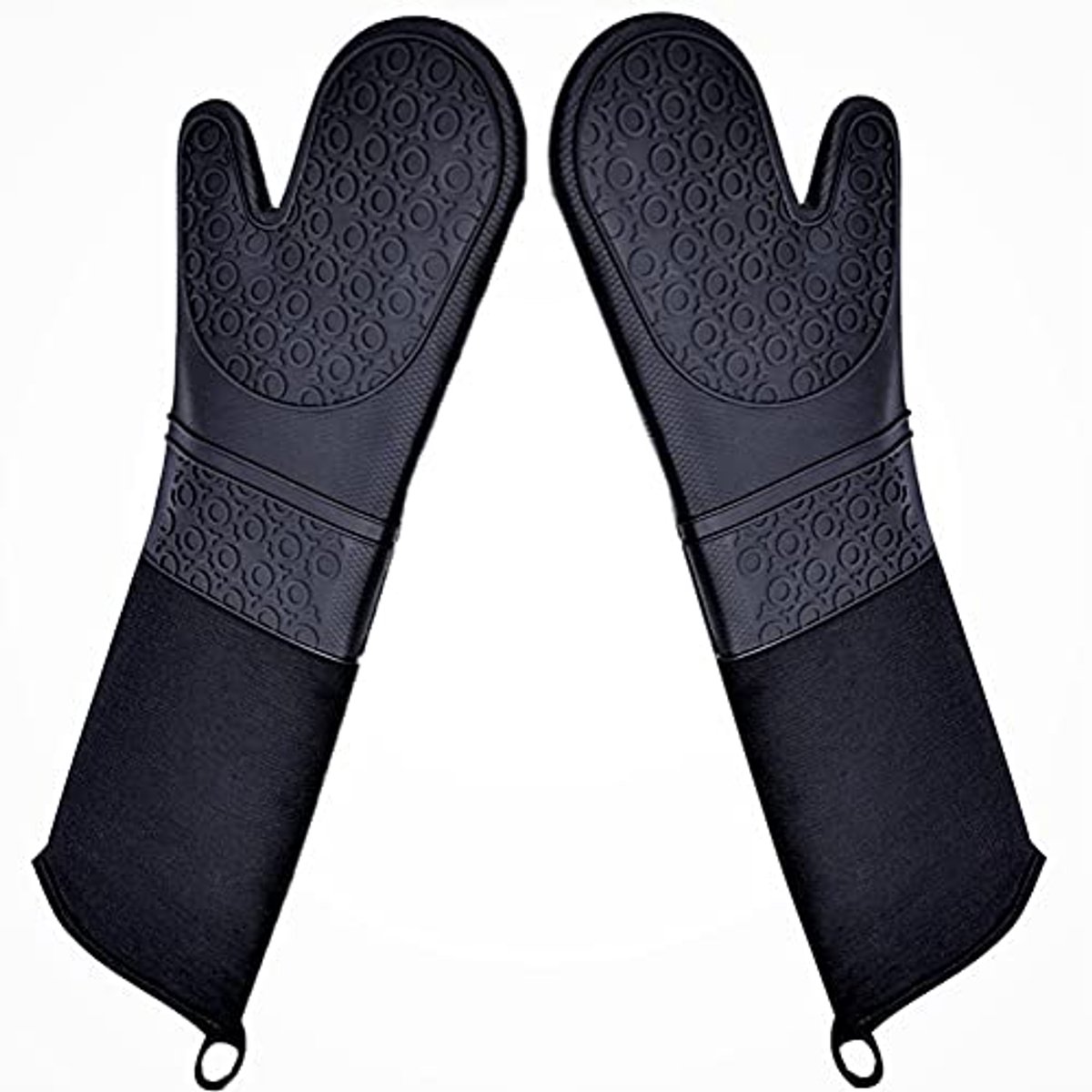 Hittebestendige siliconen ovenwanten voor professioneel gebruik - 2-pack - 49,5 cm Ellebooglengte