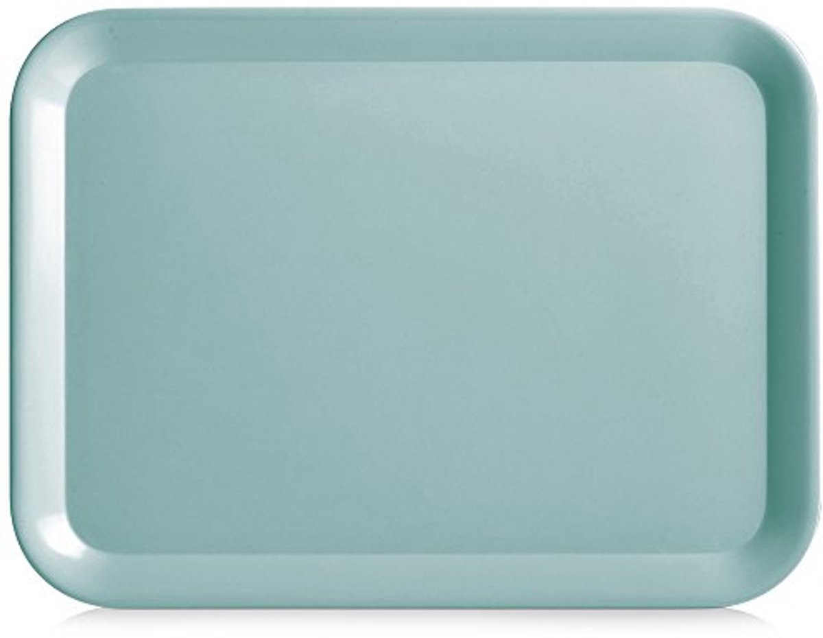 Melamine Dienblad Aqua 43,5 x 32,5 cm - Stapelbaar en Krasbestendig Serveerdienblad