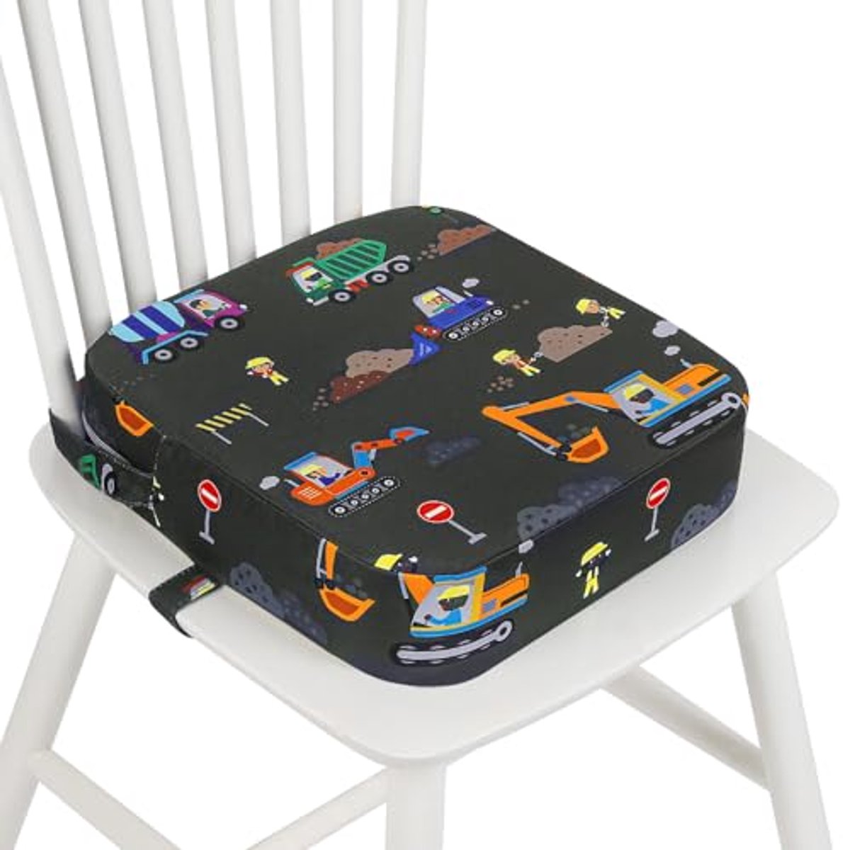 Verstelbare Kinderstoelverhoging met Antislip Onderkant en Wasbare Stof - Cartoon Design - Geschikt voor Diverse Stoelen