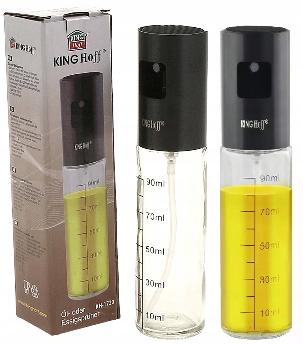 Olie & Azijn Sprayfles 100ml - Roestvrij Staal & Glas