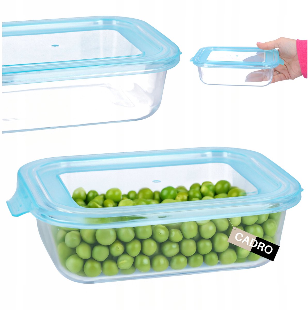 Glazen Voedselcontainer met Deksel 630 ml - Lunchbox voor Werk & Picnic