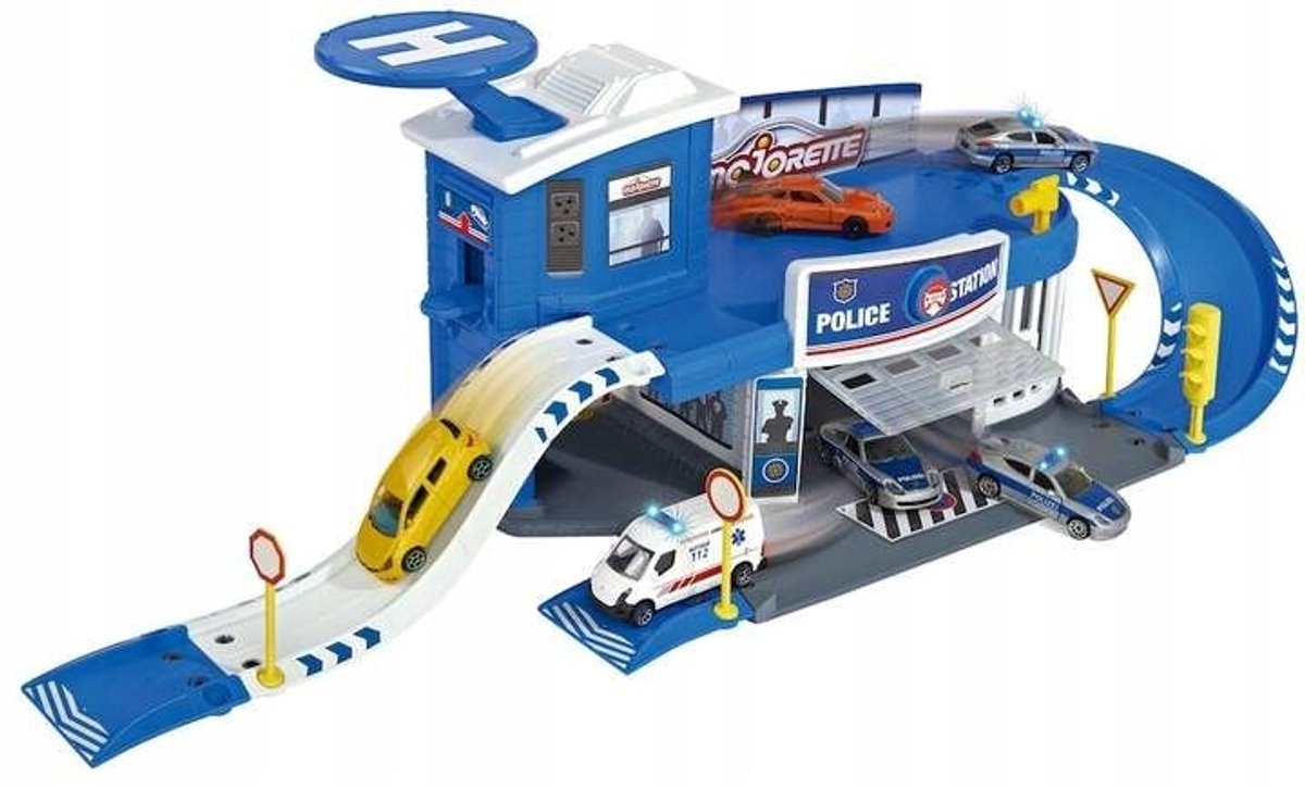 Majorette Creatix Politiebureau Parkeergarage met 2 Niveaus