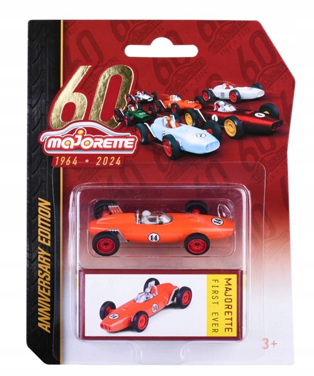 Majorette 60 Jaar Special: Eerste Model Raceauto Oranje 1:64 Metaal